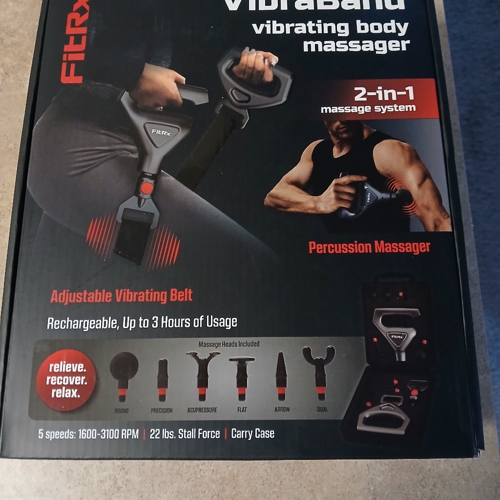 VibraBand Vibrating Body Massager - Black and Red